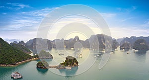 Halong bay Vietnam panoramic view