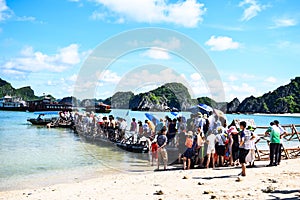 Halong Bay, Vietnam. Unesco World Heritage Site. Most popular place in Vietnam