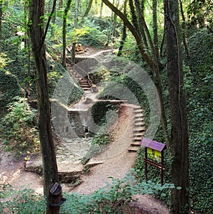 Haluzice valey with green forest and waterfalls - Slovakia