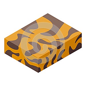 Halvah icon isometric vector. Sweet halwa