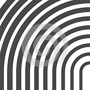 Halved arch geometric lines pattern