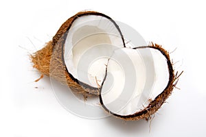 Halved coconut photo