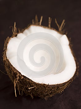 Halved Fresh Coconut