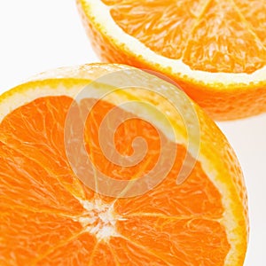 Halved orange. photo