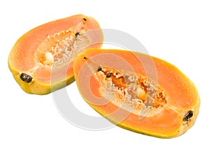 Halved Papayas photo