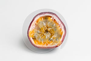 Halved passion fruit