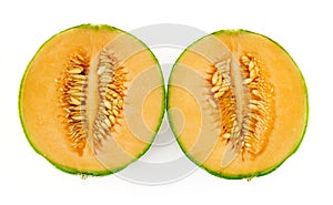 Halves cantaloup