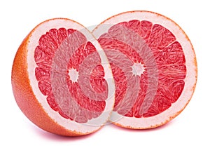 Halves of grapefruits