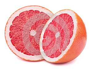 Halves of grapefruits isolated