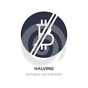 halving icon on white background. Simple element illustration from Shapes concept