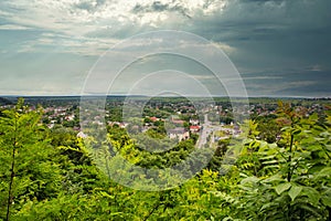 Halych townscape from castle hill, Ukraine photo