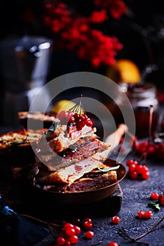 Ham cheddar cranberry melt sandwich