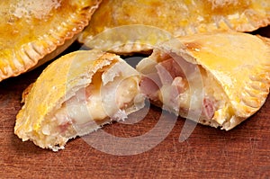 Ham and Cheese Empanada Close Up photo