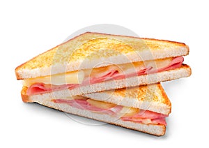 Ham and cheese panini sandwich photo