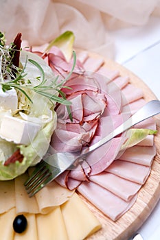 Ham and cheese plate