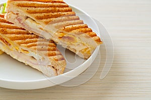 Ham cheese sandwich with egg