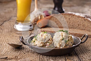 Ham dumplings in broth