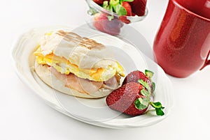 Ham Egg and Cheese English Muffin