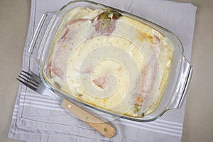 Ham endive dish with bÃÂ©chamel