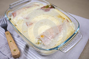 Ham endive dish with bÃ©chamel