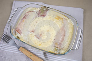 Ham endive dish with bÃ©chamel