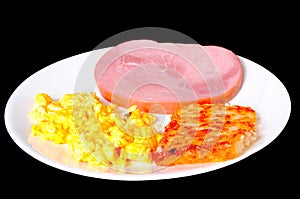 Ham Hash Browns And Mexican Omlette photo