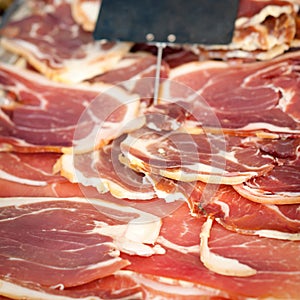 Ham at a market