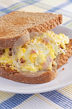 Ham Omelet Breakfast Sandwich