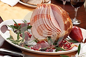 Ham, Pomegranate, and Olives