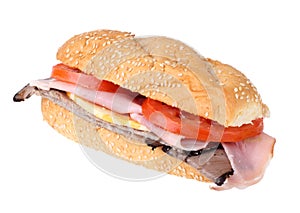 Ham and Roast Beef Sandwich