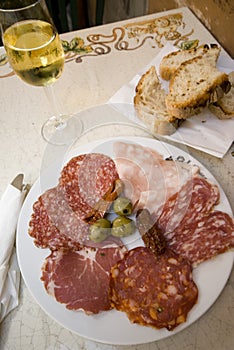 Ham and salami plate rome