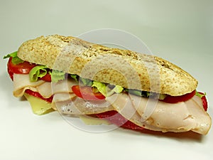 Ham and salami sandwich