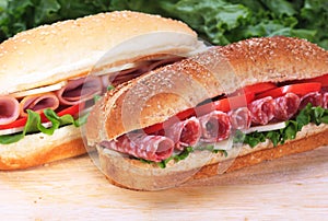 Ham and salami Sandwich