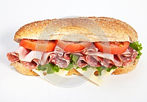 Ham and salami sandwich