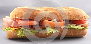 Ham sandwich; hoagie; sub photo