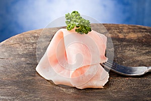 Ham Slice with parsley