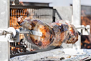 Ham on the spit