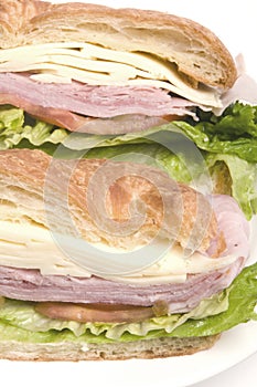 ham swiss cheese sandwich croissant bread