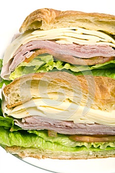 ham swiss cheese sandwich croissant bread