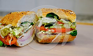 Ham and Turkey Sub Sandwich