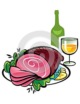 Ham and Wine