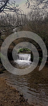 Ham Woods Waterfall in a urban Stream , Plymouth, Devon uk photo