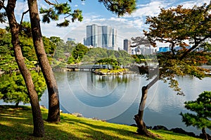 Hama-rikyu gardens, Tokyo, Japan photo