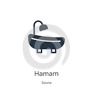 Hamam icon vector. Trendy flat hamam icon from sauna collection isolated on white background. Vector illustration can be used for