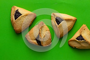 Haman ear - a traditional Jewish dish made from crispy dough stuffed with poppy seeds