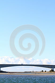 Hamana bridge and Hamanako lake in Hamamatsu, Shizuoka