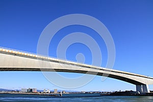 Hamana bridge and Hamanako lake in Hamamatsu, Shizuoka