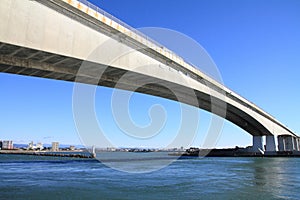 Hamana bridge and Hamanako lake in Hamamatsu, Shizuoka