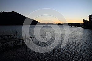 Hamanako lake in Hamamatsu, Shizuoka before dawn