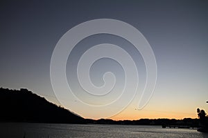Hamanako lake in Hamamatsu, Shizuoka before dawn